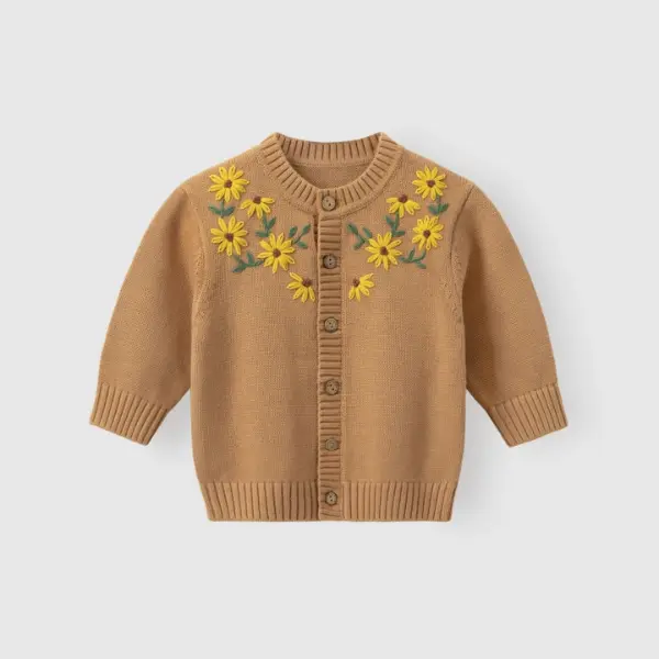 Baby bomull stickad cardigan