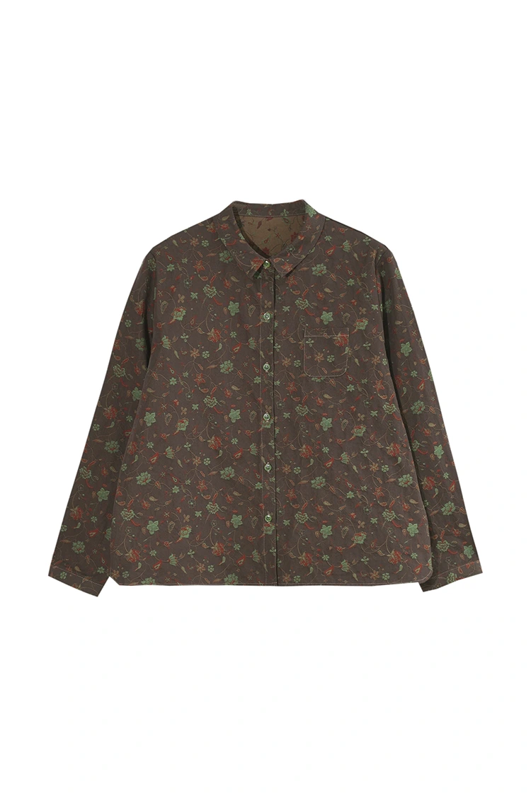 Blommig blus för kvinnor